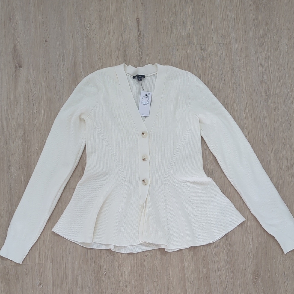 Express Ivory Knit Cardigan